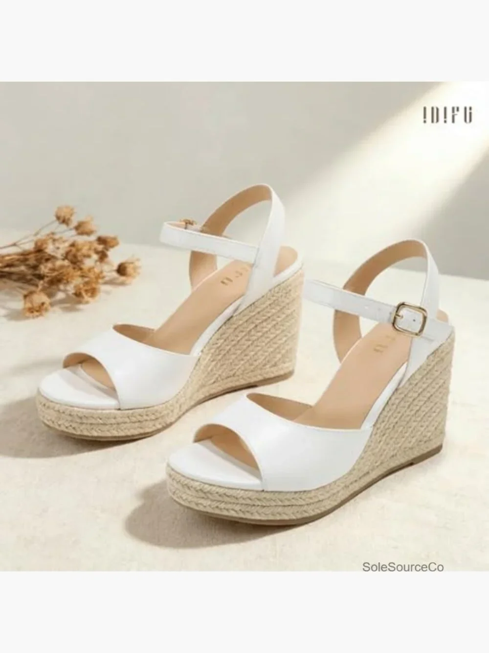 Espadrilles Wedges Sandals Platform Peep Toe Slingback Wedge Heels Summer